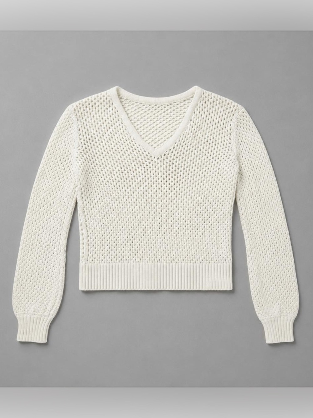 🐩 Splendid Wear it 2 Ways Open-Knit Sweater in White/Off-White | Women’s XS